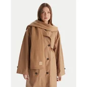 Apaszki i szaliki damskie - Szalik Calvin Klein Emblem LV04D8014G Beżowy - miniaturka - grafika 1