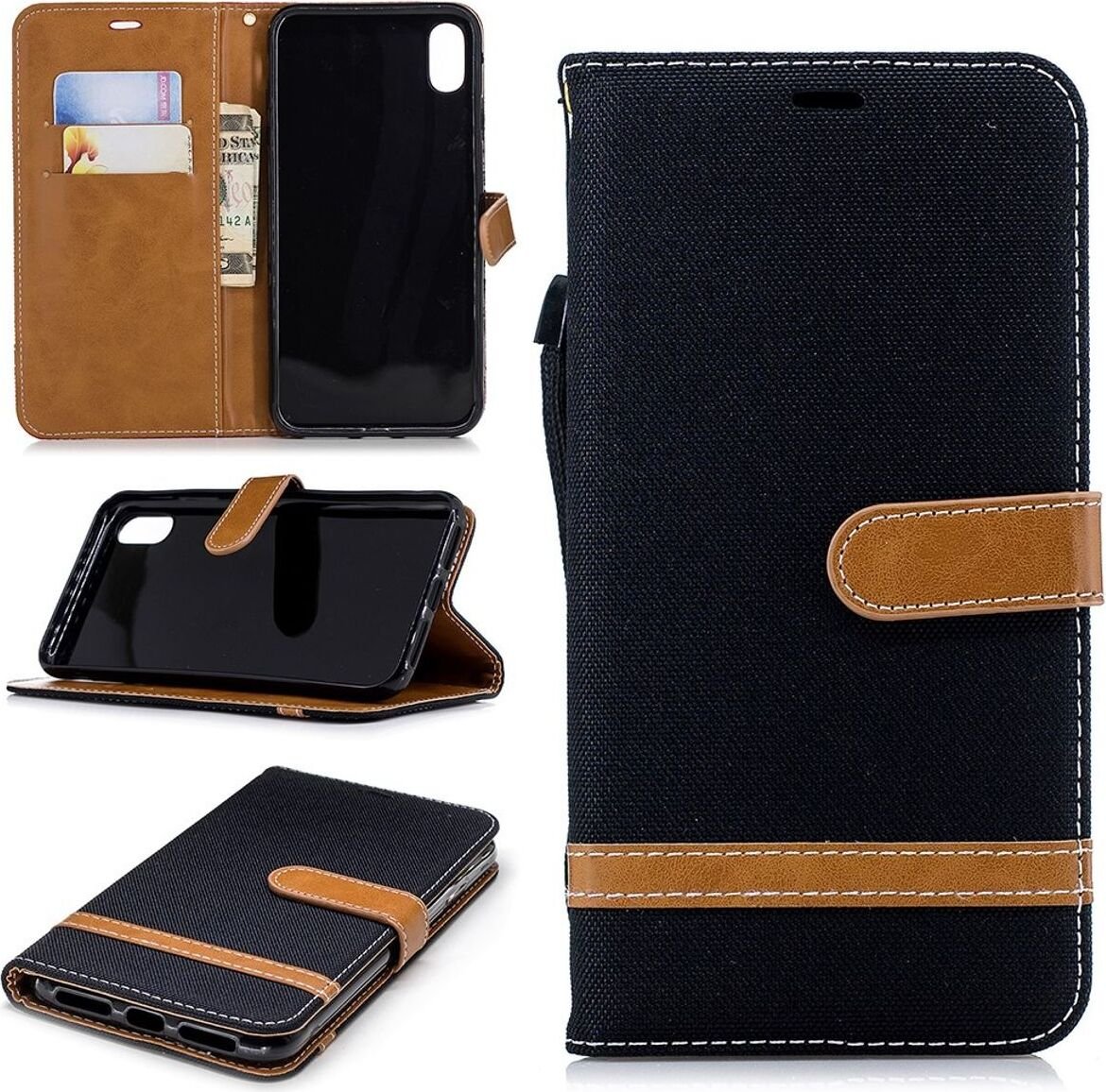 Apple iPhone XS Max etui na telefon komórkowy etui ochronne etui na kartę etui czarne