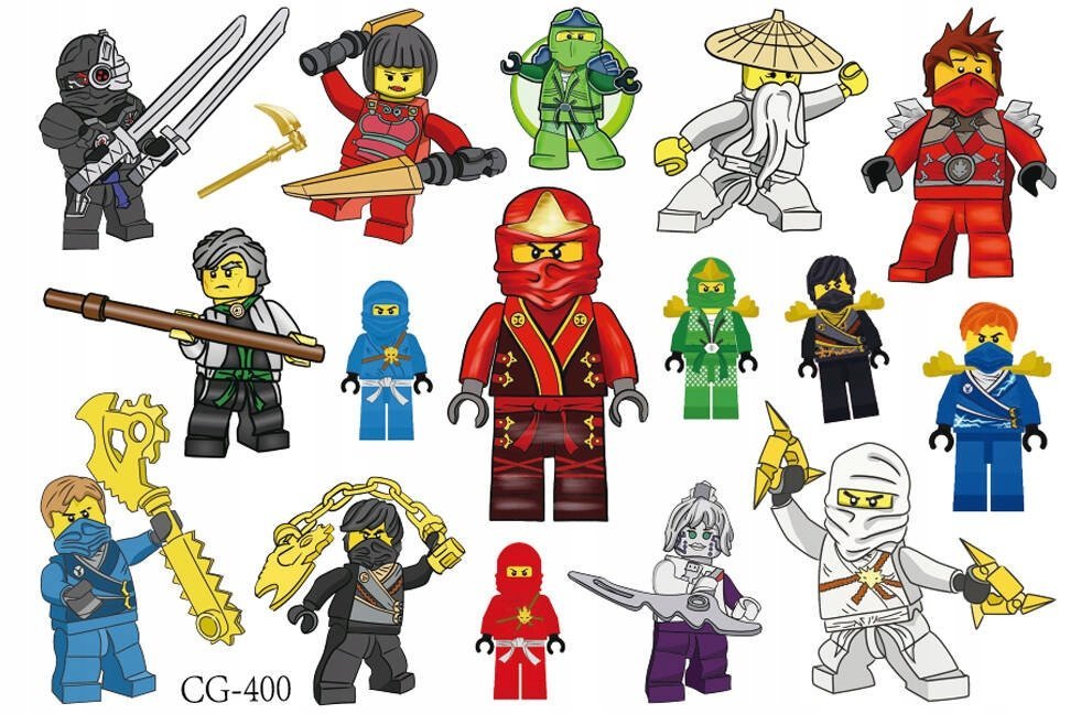 Tatuaże dla Dzieci NINJAGO (1 szt) CG-400
