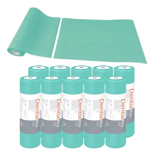 Serweta dentystyczna na rolce 33cm x 48cm zielona podfoliowana 54g DentixPro 400szt - Sprzęt i akcesoria stomatologiczne - miniaturka - grafika 1