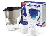 Dzbanki filtrujące - Aquaphor Dzbanek filtrujący Amethyst 2,8l (czarny) + 3 wkłady B100-25 Maxfor - miniaturka - grafika 1