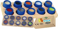 Zabawki sensoryczne - SENSORYCZNE SŁOICZKI FAKTUR zabawki edukacyjne DOTYK Pomoce Dydaktyczne Viga 3+ - miniaturka - grafika 1