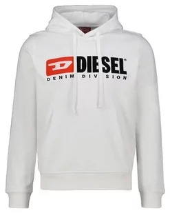 Diesel Męska bluza z kapturem S-Ginn-Hood-div Felpa Hooded, jasnobiały., M - Bluzy męskie - miniaturka - grafika 1