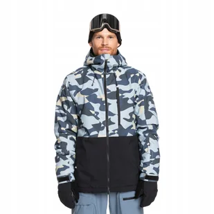 Kurtka snowboardowa męska Quiksilver Mission Printed Block - Kurtki narciarskie - miniaturka - grafika 1