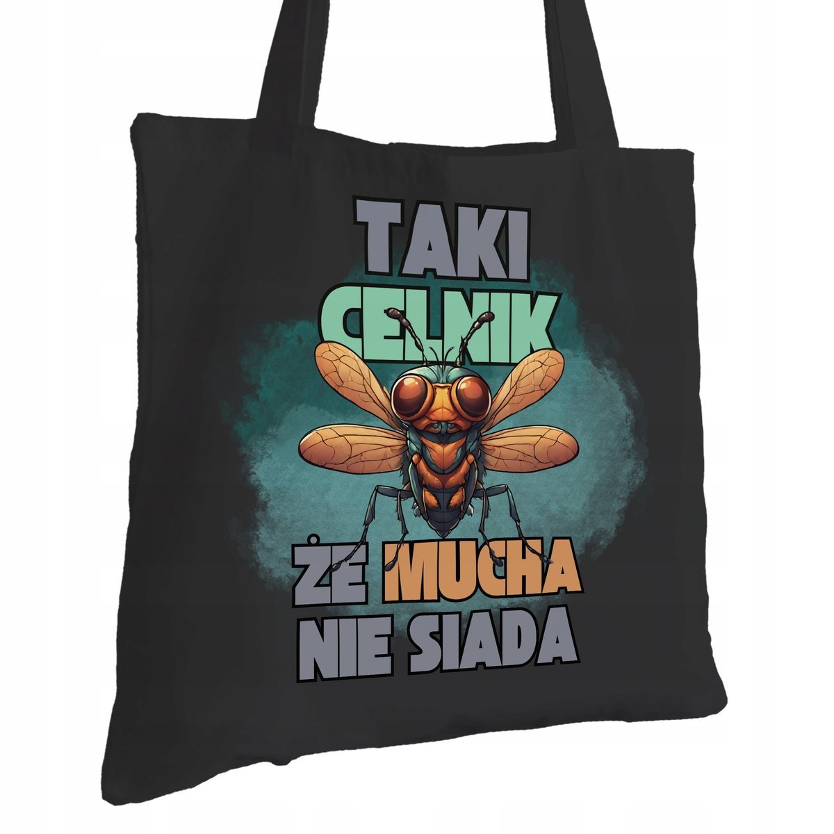 Torba Bawełniana dla Celnika Czarna Na Prezent ekologiczna Trwały Nadruk