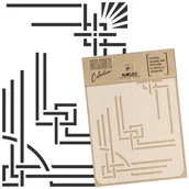 Scrapbooking - szablon malarski scrapbooking – craft // OBRAMOWANIA ART DECO #1 - A3 (30x42cm) - miniaturka - grafika 1