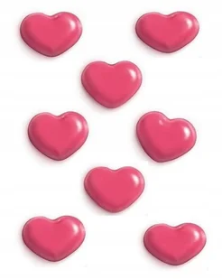 DEKORACJA CZEKOLADOWA - różowe serduszka 8 szt - Dodatki do ciast w proszku - miniaturka - grafika 1