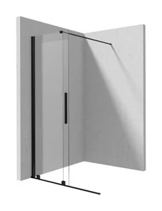 Deante Jasmin Kabina walk-in przesuwna 195x90 cm nero KTJN39R - Ścianki i drzwi prysznicowe - miniaturka - grafika 1