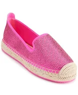 Espadryle damskie - DKNY Damskie espadryle Mally Rhinestone, platforma, Shocking Pink, 38,5 EU, Shocking Pink, 38.5 EU - miniaturka - grafika 1