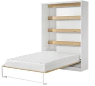 Łóżka - Półkotapczan pionowy dąb+ czarny uchwyt 160x200 L4-K82 - miniaturka - grafika 1