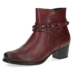 Caprice Damskie 9-25336-41 botki sznurowane z obcasem, Bordeaux Nappa, 37.5 EU - Botki damskie - miniaturka - grafika 1