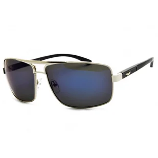 Pilotki Polaryzacyjne okulary aviator lustrzane POL-70A - Okulary korekcyjne, oprawki, szkła - miniaturka - grafika 1