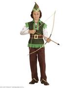 Stroje karnawałowe - WIDMANN Andreas 73018  kostium dziecięcy Robin Hood, górna część, spodnie, kapelusze, sprężyna oraz pasek, 128, brązowy - miniaturka - grafika 1