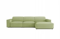 Narożniki - Sofa modułowa L California narożnik tkanina Matt Velvet jasnozielony prawy - miniaturka - grafika 1