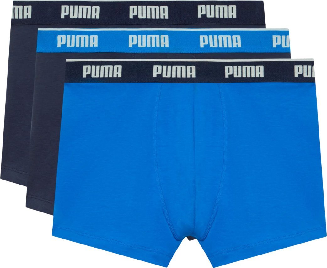 Puma Bokserki męskie Puma 3 pak granatowe, niebieskie 947130 06 2XL