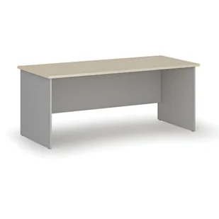 Biurko proste PRIMO GRAY, 1800 x 800 mm, szary/brzoza - Biurka - miniaturka - grafika 1