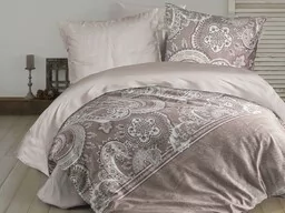 Darymex Pościel satynowa 160x200 Pellini 1 beżowa ornament paski orientalna Exclusive 3 - Pościel - miniaturka - grafika 1