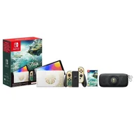Konsole Nintendo - Nintendo Switch OLED Zelda Edition + etui Carrying Case + gra The Legend of Zelda Tears of the Kingdom - miniaturka - grafika 1