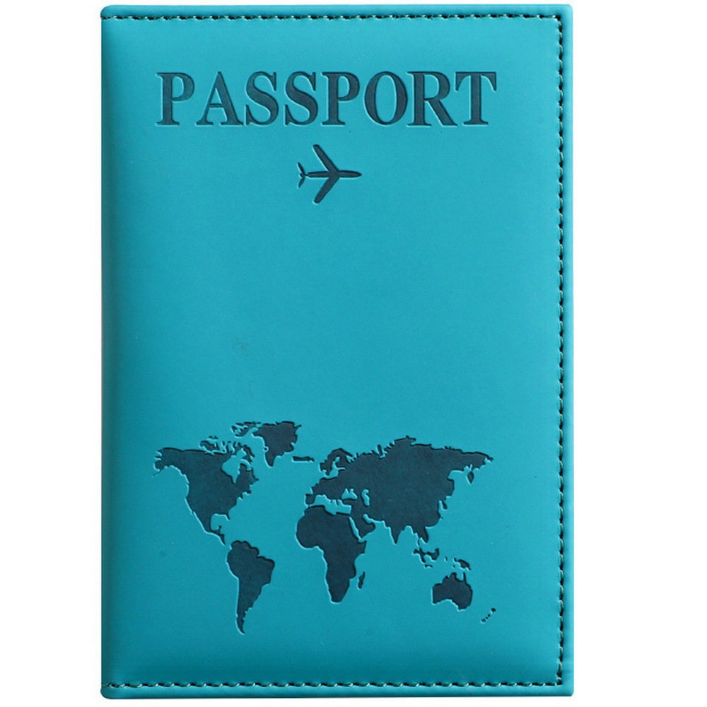 Etui na paszport w kolorze turkusowym miękka okładka podróżna ochrona paszportu