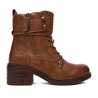 Botki damskie - Trzewiki Beverly Hills Polo Club CEO-WS12630-02 Brązowy - miniaturka - grafika 1