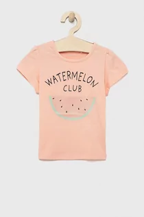 Koszulki dla dziewczynek - Name it t-shirt bawełniany dziecięcy kolor różowy - - grafika 1