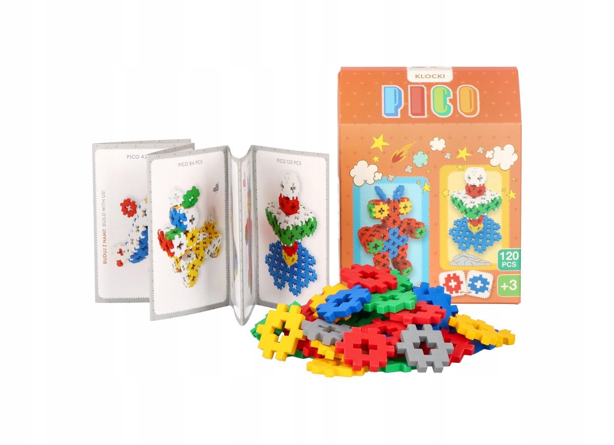 KLOCKI KONSTRUKCYJNE PICO 120 ELEMENTY – EDUKACYJNE, KREATYWNE
