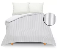 Pościel - Pościel dwustronna 160x200 Duale paski-biała z torbą - miniaturka - grafika 1