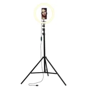 Lampy studyjne - Lampa pierścieniowa XLINE SF600 ze statywem 210 cm - miniaturka - grafika 1