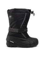 Buty dla chłopców - Sorel Śniegowce Youth Flurry NY1965 Czarny - miniaturka - grafika 1