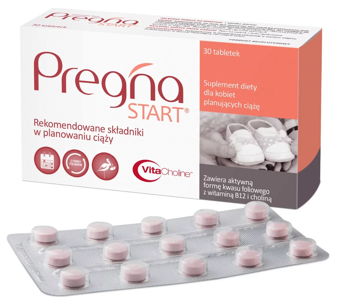 Zestaw 3 x Pregna START suplement diety dla kobiet planujących ciążę, 30tabletek