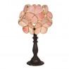 Lampy stojące - Clayre & Eef Lampa Stołowa Tiffany Kwiatki Róż 5LL-6065 - miniaturka - grafika 1