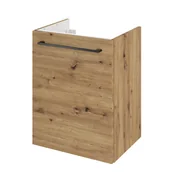 Szafki łazienkowe - Szafka pod umywalkę wisząca Remix 45x33x58 cm brązowa złoty dąb Sensea - miniaturka - grafika 1