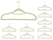 Wieszaki do szafy - Wieszak welurowy Maxi komplet 20 sztuk - beżowy - miniaturka - grafika 1