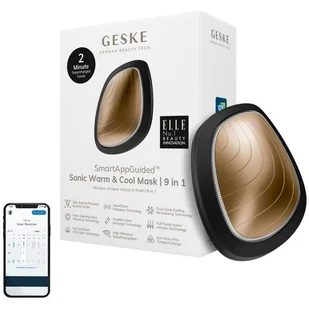 Geske, Soniczny masażer do twarzy Cool&Warm 9in1 z aplikacją, szara - Szczoteczki do twarzy - miniaturka - grafika 1