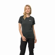 Koszulki i topy damskie - T-shirt damski Jack Wolfskin KAMMWEG S/S W phantom - S - miniaturka - grafika 1