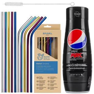 Syrop do SodaStream Pepsi Max + Metalowe słomki SpinelSoda x10 - Syropy i koncentraty owocowe - miniaturka - grafika 1