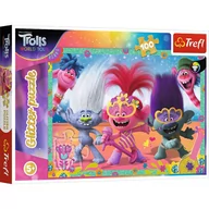 Puzzle - Trefl Puzzle 100 Glitter Brokatowe Trolle - miniaturka - grafika 1