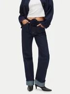 Spodnie damskie - Vero Moda Jeansy Vmallison Mr Straight Rosebelt Jns Si346 10339315 Granatowy Regular Fit - miniaturka - grafika 1
