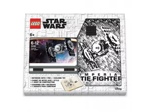 notatnik lego star wars tie fighter z zestawem klocków, płytką i długopisem - Przybory szkolne - miniaturka - grafika 1