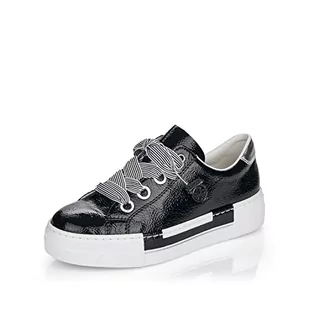 Rieker Damskie sneakersy N49a2-00, Czarny 00, 39 eu - Sneakersy damskie - miniaturka - grafika 1