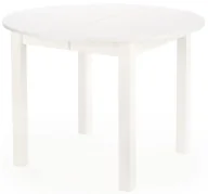 Stoły - Biały okrągły stół rozkładany 102-142 cm Silja - miniaturka - grafika 1