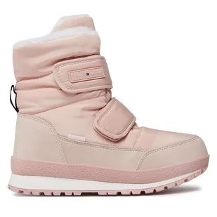 Kozaki Tommy Hilfiger T3A5-33065-1486302 S Różowy - Buty dla dziewczynek - miniaturka - grafika 1