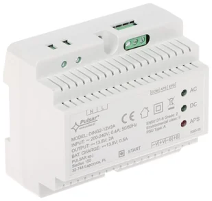 Zasilacz buforowy impulsowy DING2-12V2A Pulsar - Akcesoria do monitoringu - miniaturka - grafika 1