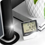 Stacje pogodowe - TERMOMETR Z HIGROMETREM POKOJOWY WILGOTNOŚCIOMIERZ - miniaturka - grafika 1