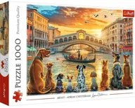 Puzzle - Puzzle 1000 Pieski w Wenecji TREFL - miniaturka - grafika 1
