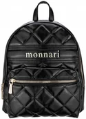 Plecaki - Plecak MONNARI CZARNY POŁYSK Złote Okucia PIKOWANY Kieszonka - Empik - miniaturka - grafika 1