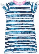 Sukienki - Replay Sukienka dziewczęca SG3239, 010 biała/niebieska w paski, 4A, 010 White/Blue Striped, 4 Lata - miniaturka - grafika 1