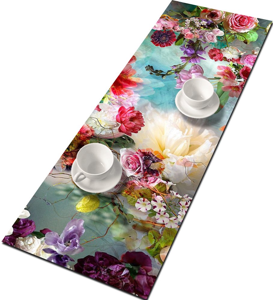 BERTONI filcowy bieżnik, obrus z wzorem ławki dekoracja stołu MEADOW 115x40 cm
