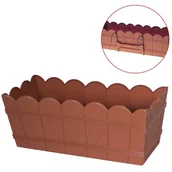 Donice - Skrzynka balkonowa Elba 55 z uchwytami Doniczka na balustradę - miniaturka - grafika 1