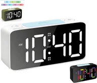 Zegary - JVD Zegar budzik sieciowy LED SB2020.4 kolorowy podświetlenie 16,5x8 cm - miniaturka - grafika 1